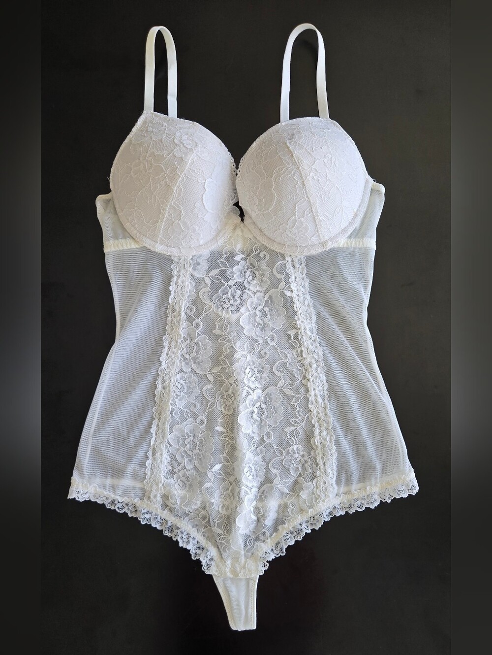 H&M White Lace Bodysuit - EUR 40/US 8 - NWOT